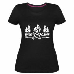Жіноча преміум футболка Wild camp - PrintSalon