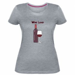 Жіноча преміум футболка Wine lover - PrintSalon