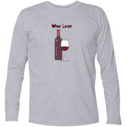 Футболка з довгим рукавом Wine lover - PrintSalon