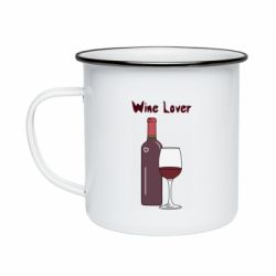 Кружка емальована Wine lover