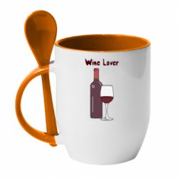 Чашка з ложкою Wine lover - PrintSalon