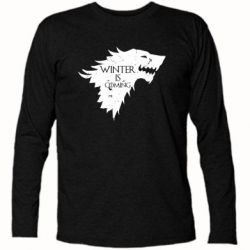 Футболка с длинным рукавом Winter is coming soon - PrintSalon