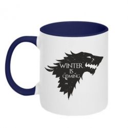 Чашка двухцветная 320ml Winter is coming soon - PrintSalon