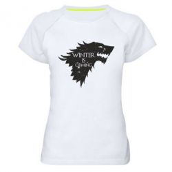 Женская футболка для спорта Winter is coming soon - PrintSalon
