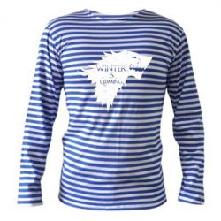 Тельняшка с длинным рукавом Winter is coming soon - PrintSalon