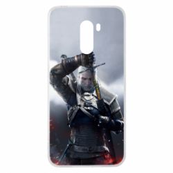 Чехол для Xiaomi Pocophone F1 Witcher with a sword - PrintSalon