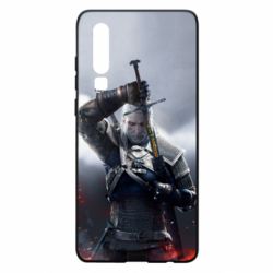 Чехол для Huawei P30 Witcher with a sword - PrintSalon