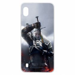 Чехол для Samsung A10 Witcher with a sword - PrintSalon