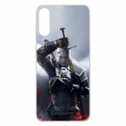 Чехол для Samsung A70 Witcher with a sword - PrintSalon
