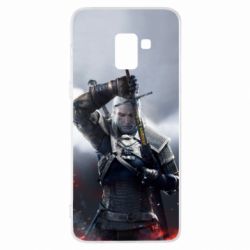Чехол для Samsung A8+ 2018 Witcher with a sword - PrintSalon
