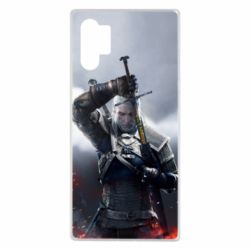 Чехол для Samsung Note 10 Plus Witcher with a sword - PrintSalon