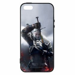Чехол для iPhone5/5S/SE Witcher with a sword - PrintSalon