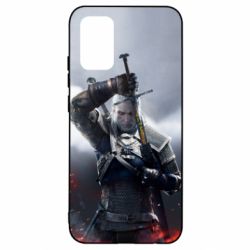 Чехол для Samsung A02s/M02s Witcher with a sword - PrintSalon