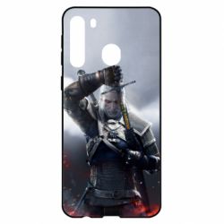Чехол для Samsung A21 Witcher with a sword - PrintSalon