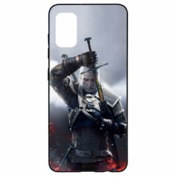 Чехол для Samsung A41 Witcher with a sword - PrintSalon