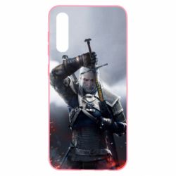 Чехол для Samsung A50 Witcher with a sword - PrintSalon