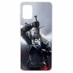 Чехол для Samsung A51 Witcher with a sword - PrintSalon