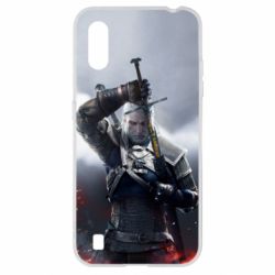 Чехол для Samsung A01/M01 Witcher with a sword - PrintSalon