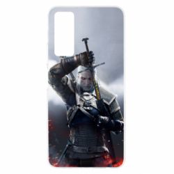 Чехол для Huawei P Smart 2021 Witcher with a sword - PrintSalon