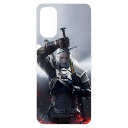 Чехол для Oppo Reno 4 Witcher with a sword - PrintSalon