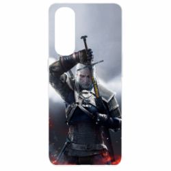 Чехол для Oppo Reno 4 Pro Witcher with a sword - PrintSalon