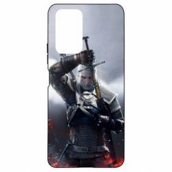 Чехол для Xiaomi Redmi Note 10 Pro Witcher with a sword - PrintSalon