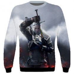 3D свитшот Witcher with a sword - PrintSalon