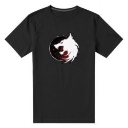 Мужская футболка премиум Witcher wolf spray - PrintSalon