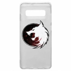 Чехол для Samsung S10+ Witcher wolf spray - PrintSalon