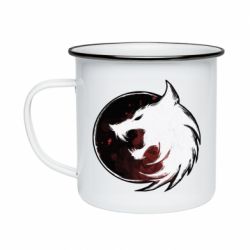 Кружка эмалированная Witcher wolf spray - PrintSalon