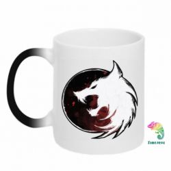 Чашка-хамелеон Witcher wolf spray - PrintSalon