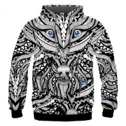 Чоловіче 3D худі Wolf art - PrintSalon