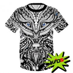 Дитяча 3D футболка Wolf art - PrintSalon