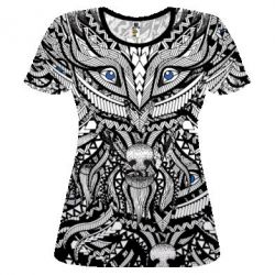 Жіноча 3D футболка Wolf art - PrintSalon