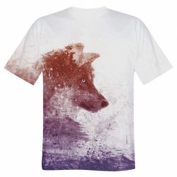 Чоловіча футболка 3D Wolf art - PrintSalon
