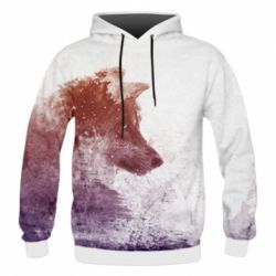 Чоловіче 3D худі Wolf art - PrintSalon