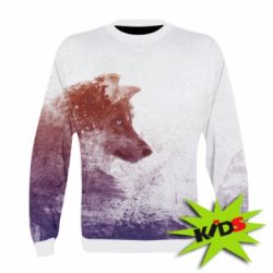 Дитячий 3D світшот Wolf art - PrintSalon