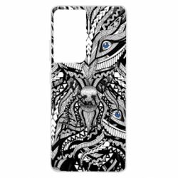 Чохол для Samsung S21 Ultra Wolf art - PrintSalon