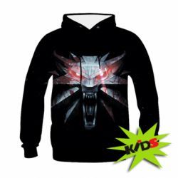Детское 3D худи Wolf in the shade - PrintSalon
