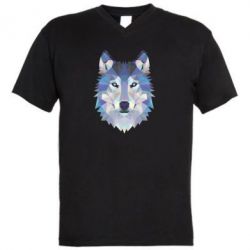 Мужская футболка  с V-образным вырезом Wolf is a vector - PrintSalon