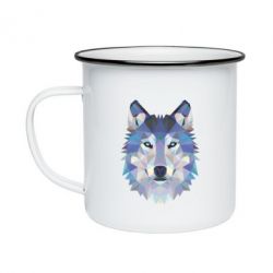 Кружка эмалированная Wolf is a vector - PrintSalon