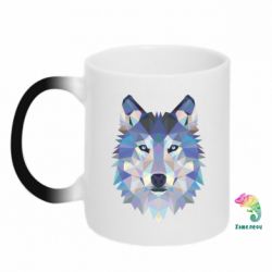 Чашка-хамелеон Wolf is a vector - PrintSalon