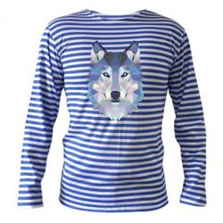 Тельняшка с длинным рукавом Wolf is a vector - PrintSalon