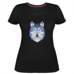Женская премиум футболка Wolf is a vector - PrintSalon