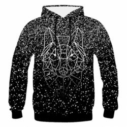 Чоловіче 3D худі Wolf - PrintSalon