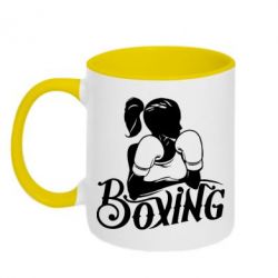 Чашка двухцветная 320ml Women's Boxing - PrintSalon