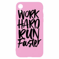 Чохол для iPhone XR Work hard run faster - PrintSalon