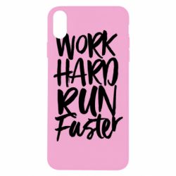 Чохол для iPhone Xs Max Work hard run faster - PrintSalon