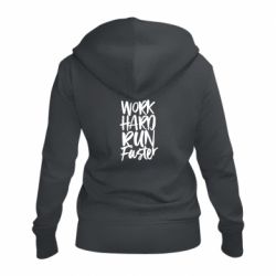 Жіноче худі на блискавці Work hard run faster - PrintSalon