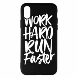 Чохол для iPhone X/Xs Work hard run faster - PrintSalon
